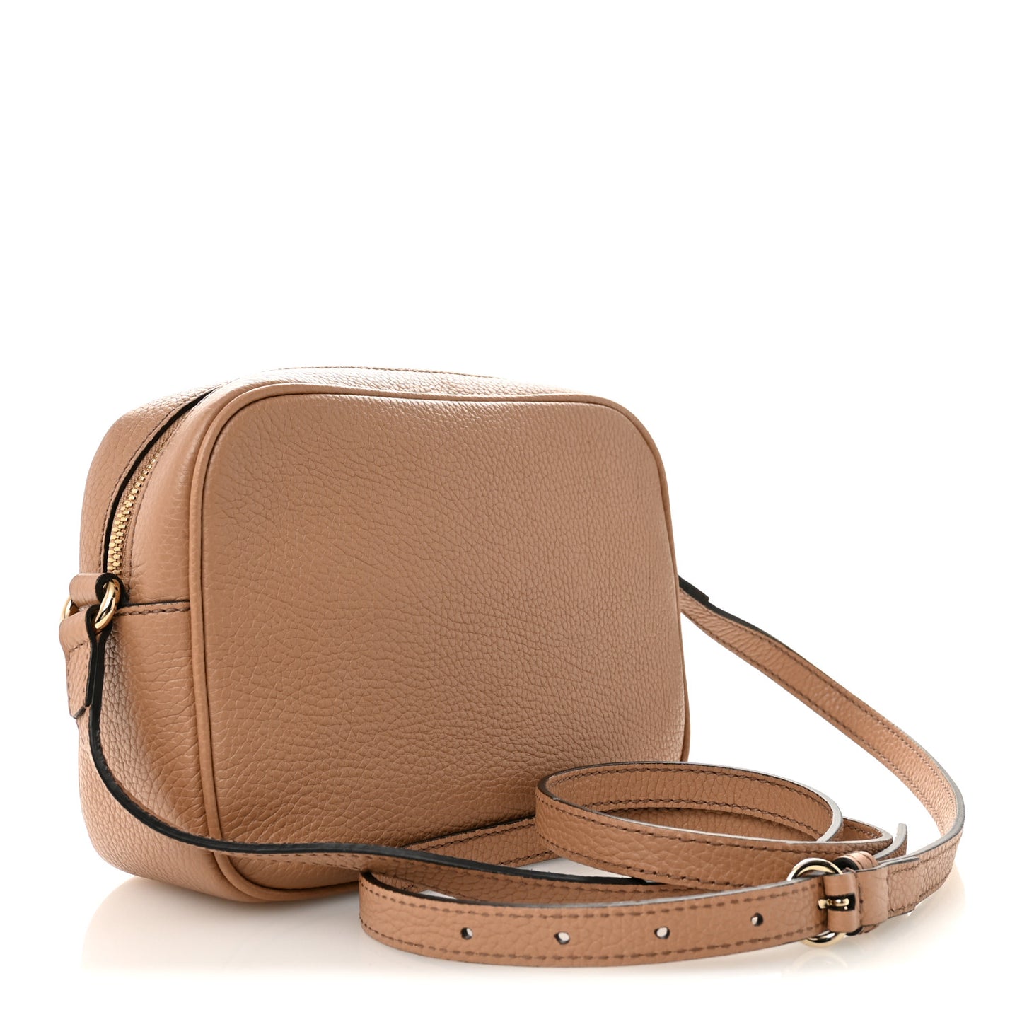 Pebbled Calfskin Small Soho Disco Bag Rose Beige