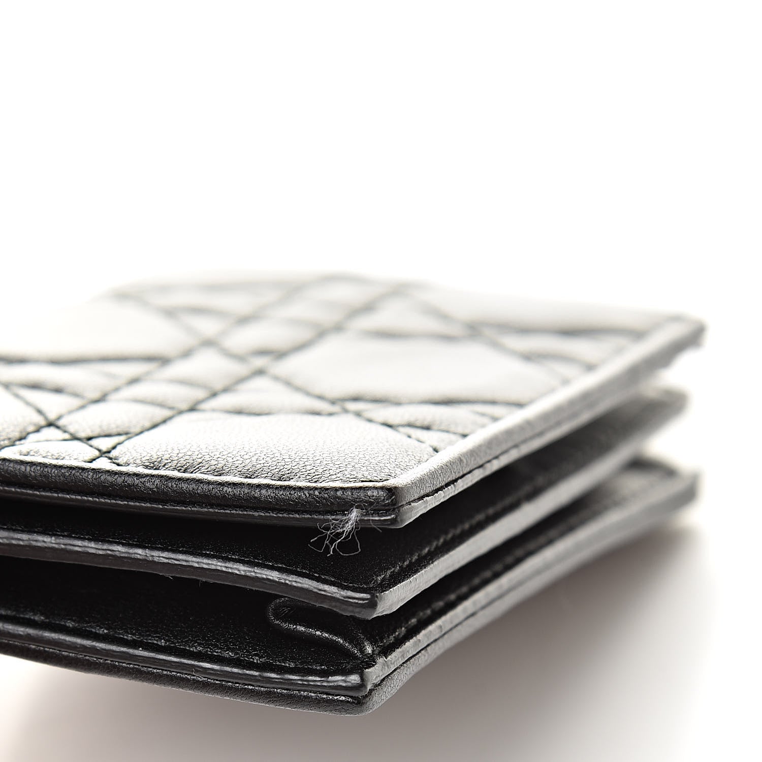 Christian Dior Lambskin Cannage Small Lady Dior Flap Card Holder Black 8 of 8