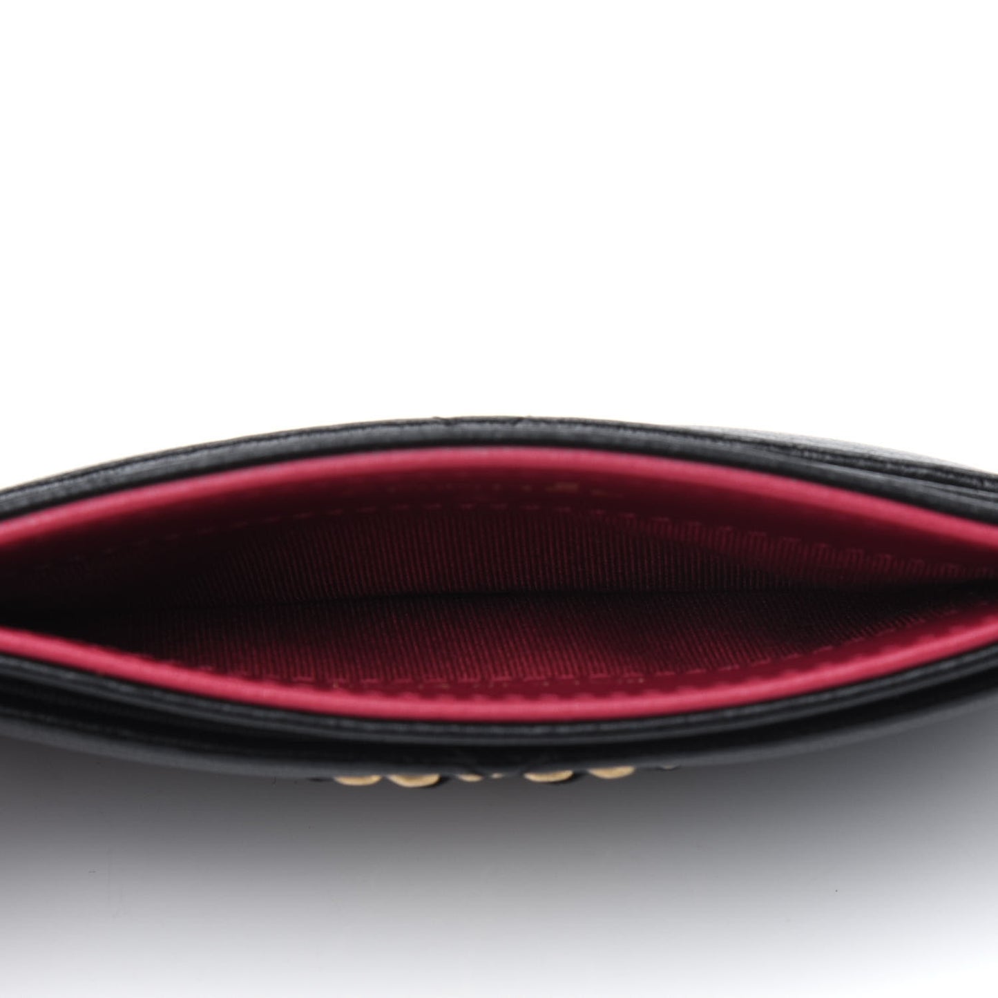 Shiny Goatskin Quilted Chanel 19 Card Holder Black