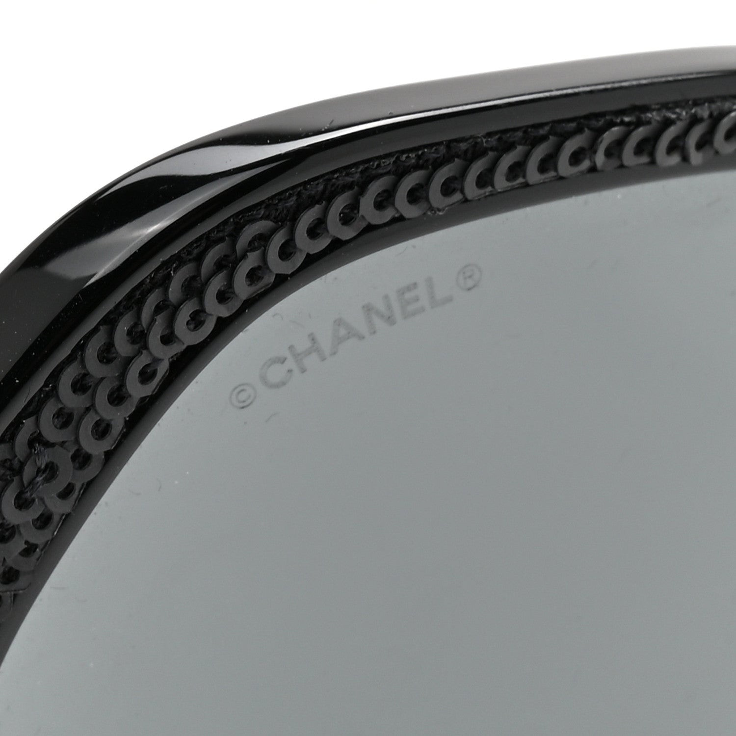 Chanel Acetate Sequin Round Sunglasses 5451 Black 7 of 8
