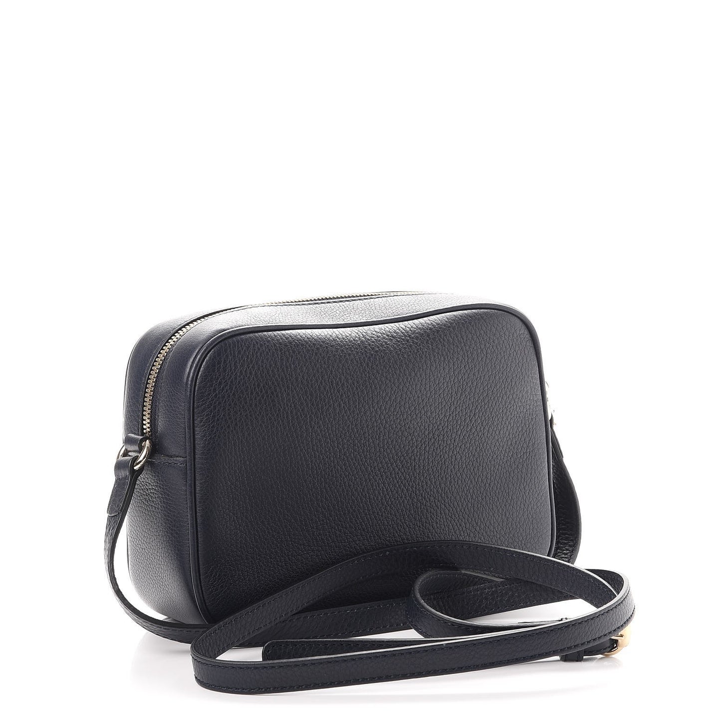 Pebbled Calfskin Small Soho Disco Bag Blue