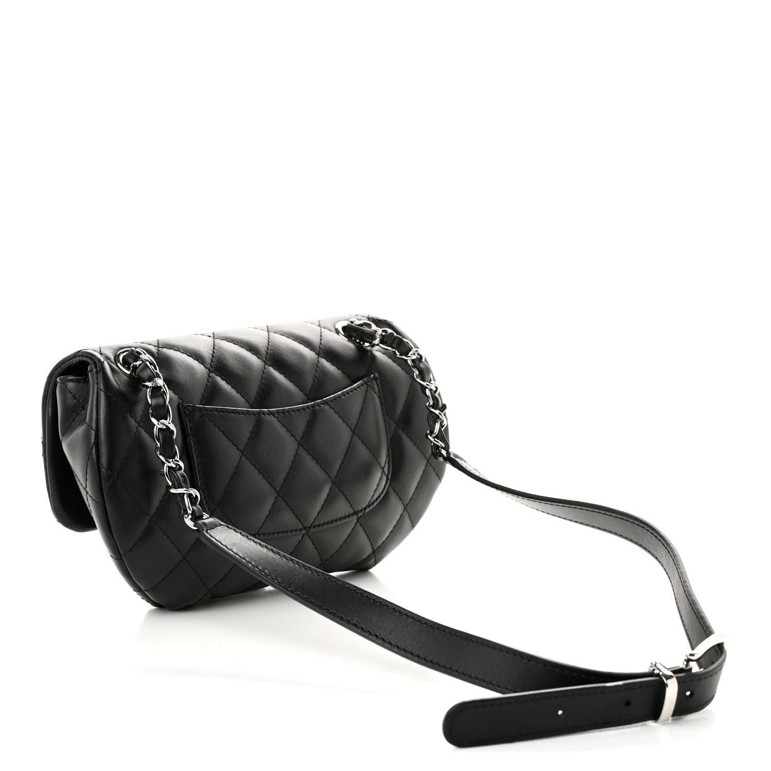Chanel Calfskin Quilted CC Uniform Flap Belt Bag Black 3 of 11