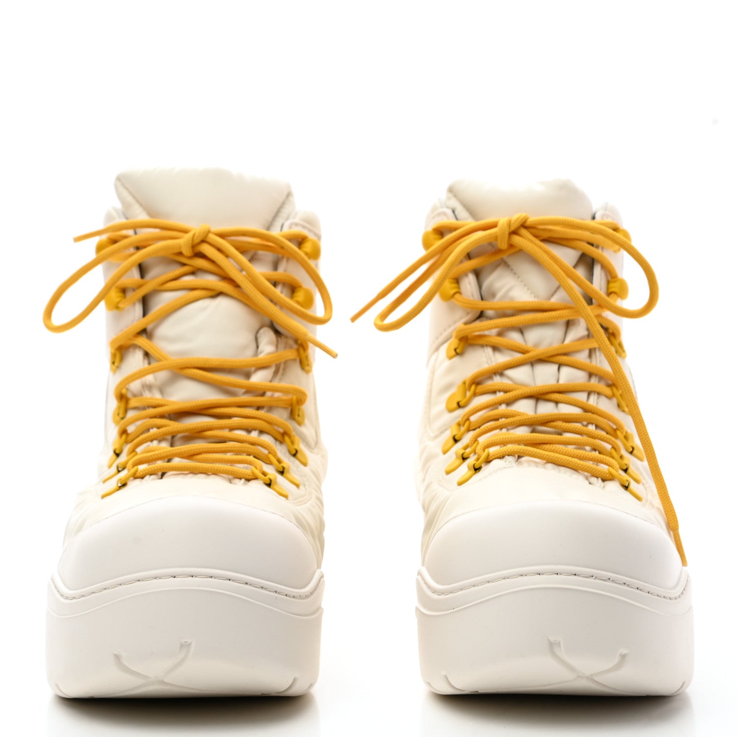 Bottega Veneta Technical Fabric Rubber Puddle Bomber Boots 40 String Egg Yolk 2 of 8