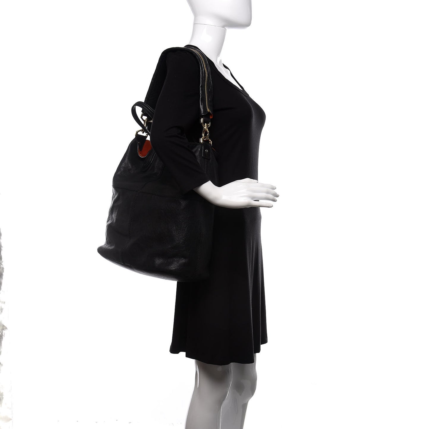 Lambskin Nightingale North South Tote Black