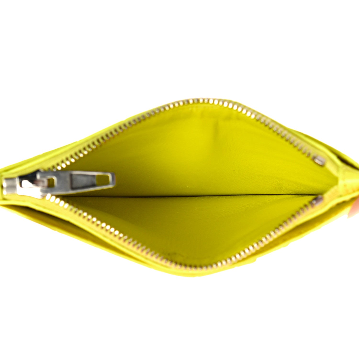 Balenciaga Shiny Calfskin Crocodile Embossed Hourglass Long Coin Case Card Holder Light Yellow 5 of 10