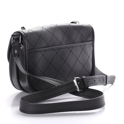 Chanel Calfskin Quilted Jungle Stroll Messenger Bag Black 3 of 9