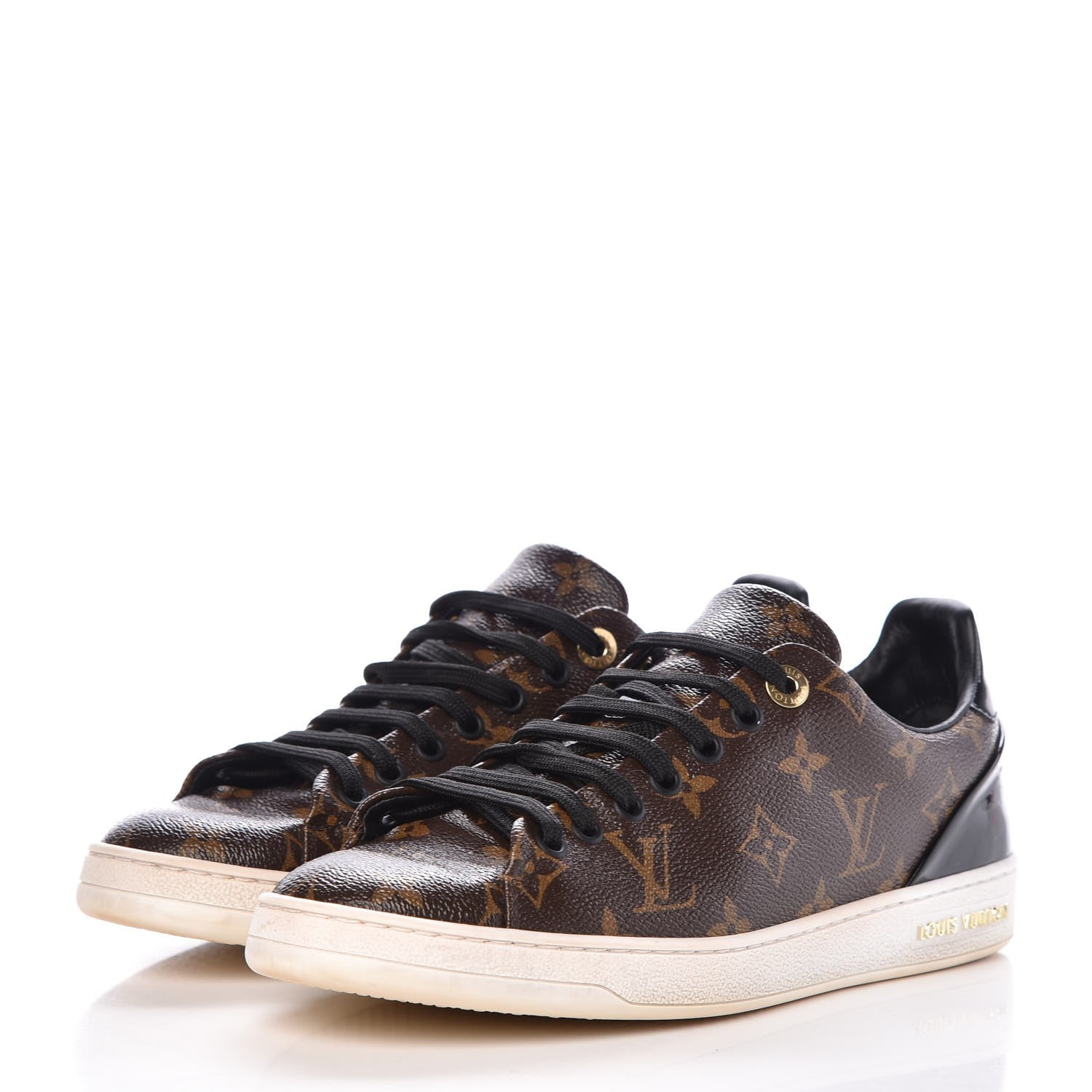 Louis Vuitton Patent Monogram Frontrow Sneakers 39 3 of 12