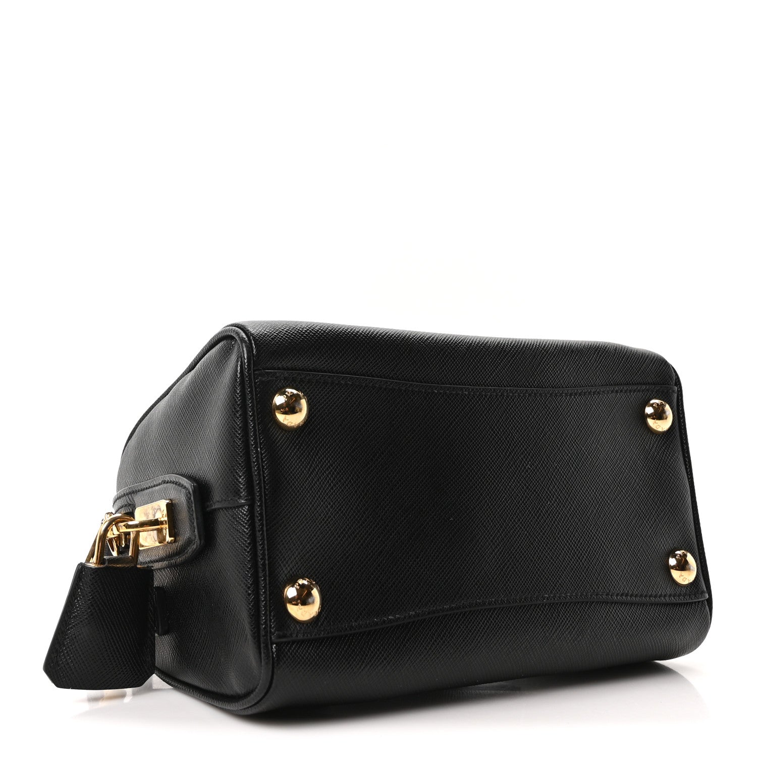 Prada Saffiano Lux Mini Boston Crossbody Bag Black 1835566
