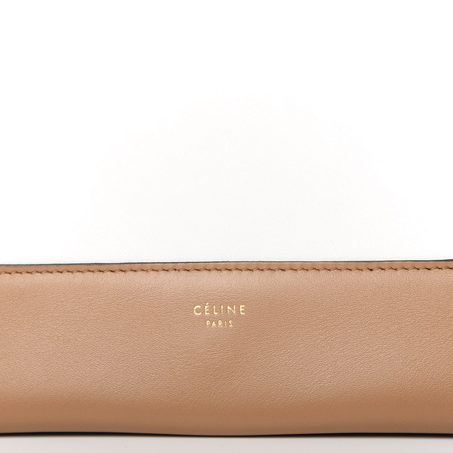 Celine Shiny Smooth Calfskin Medium Frame Shoulder Bag Tan Optic White 8 of 15