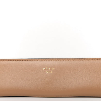 Celine Shiny Smooth Calfskin Medium Frame Shoulder Bag Tan Optic White 8 of 15