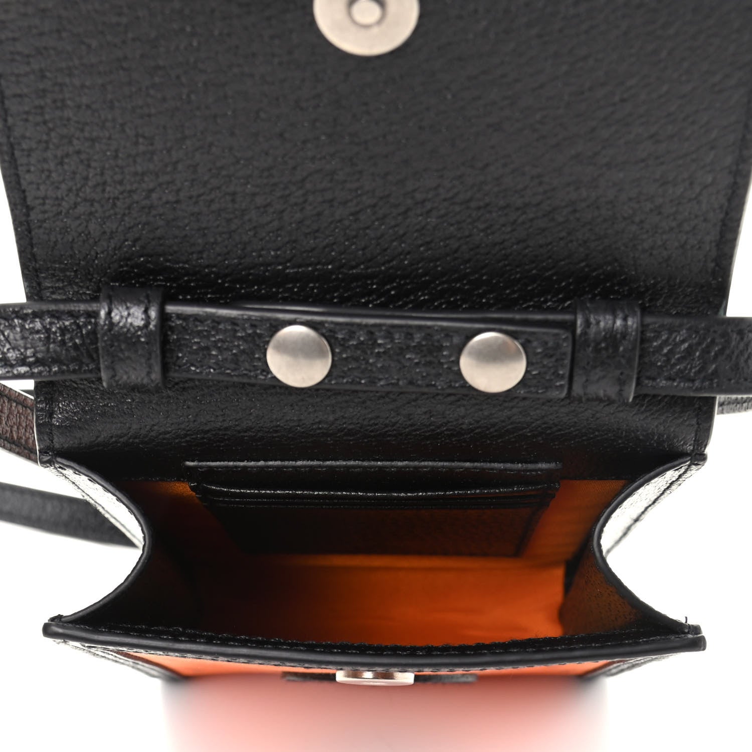 Gucci Econyl Nylon Monogram Off The Grid Crossbody Bag Carrot Orange Black 5 of 8