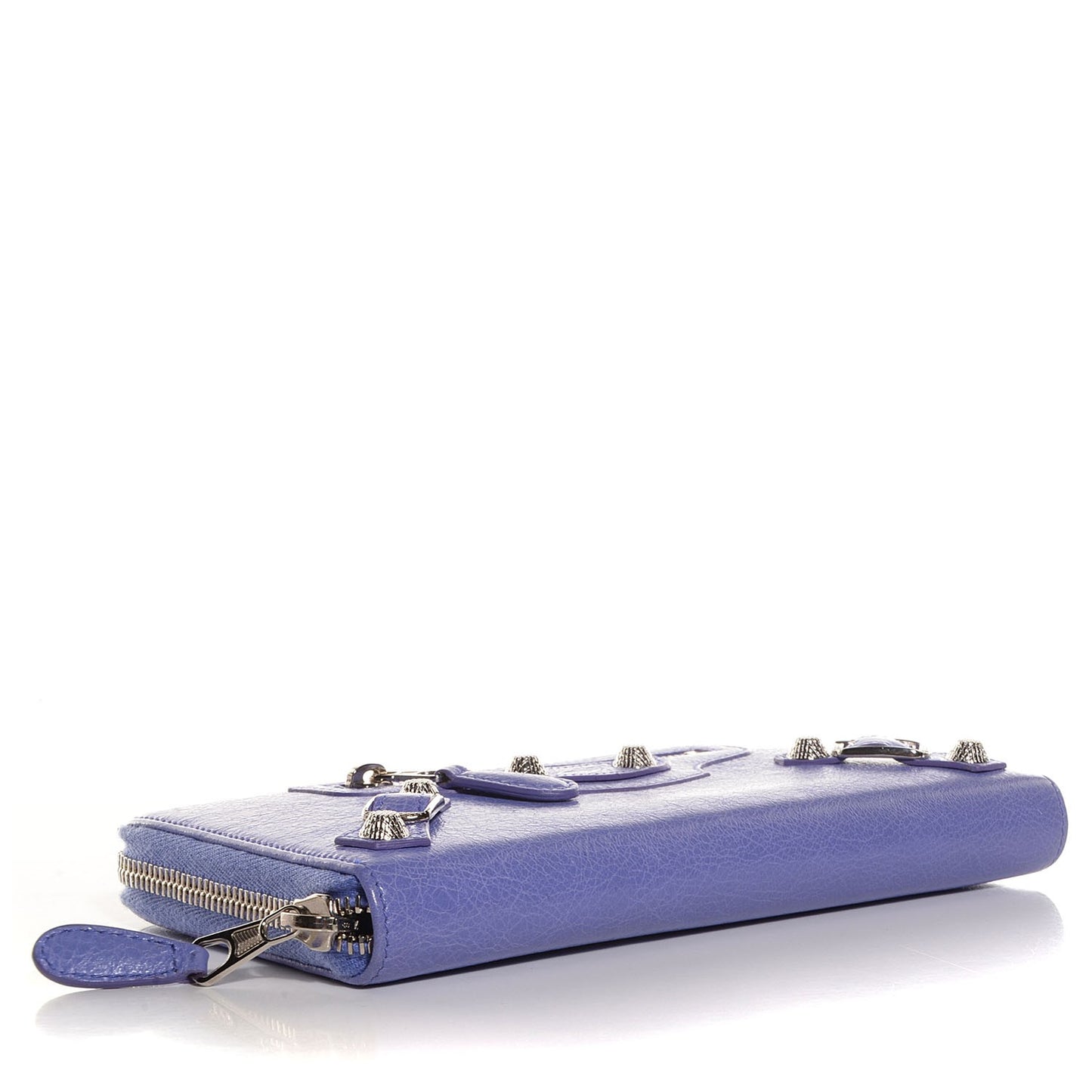 Agneau Giant 12 Silver Hardware Continental Zip Around Wallet Mauve