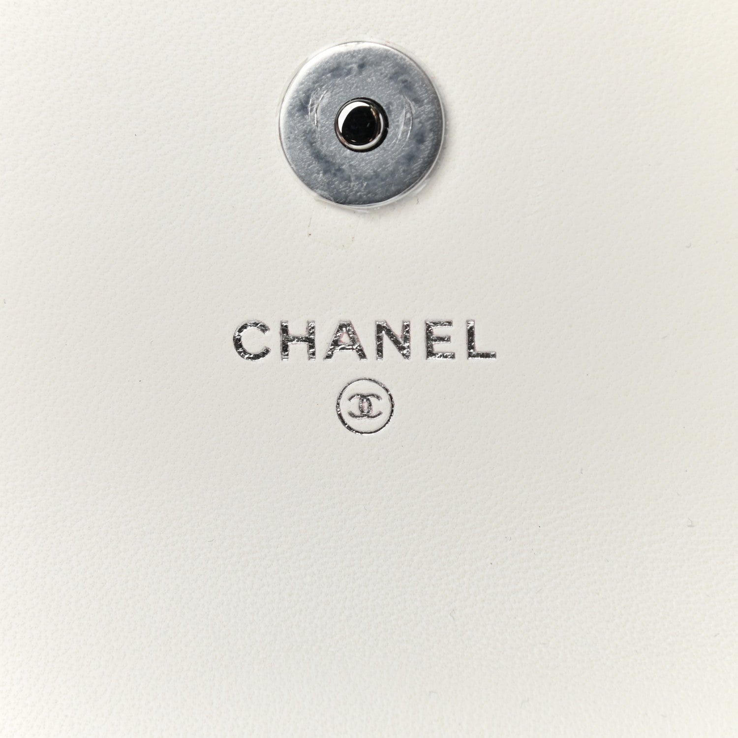 Chanel Lambskin Quilted CC Hook Card Holder White 6 of 8