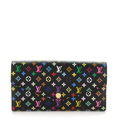 Louis Vuitton Monogram Multicolor Sarah Wallet NM Black Grenade 1 of 7