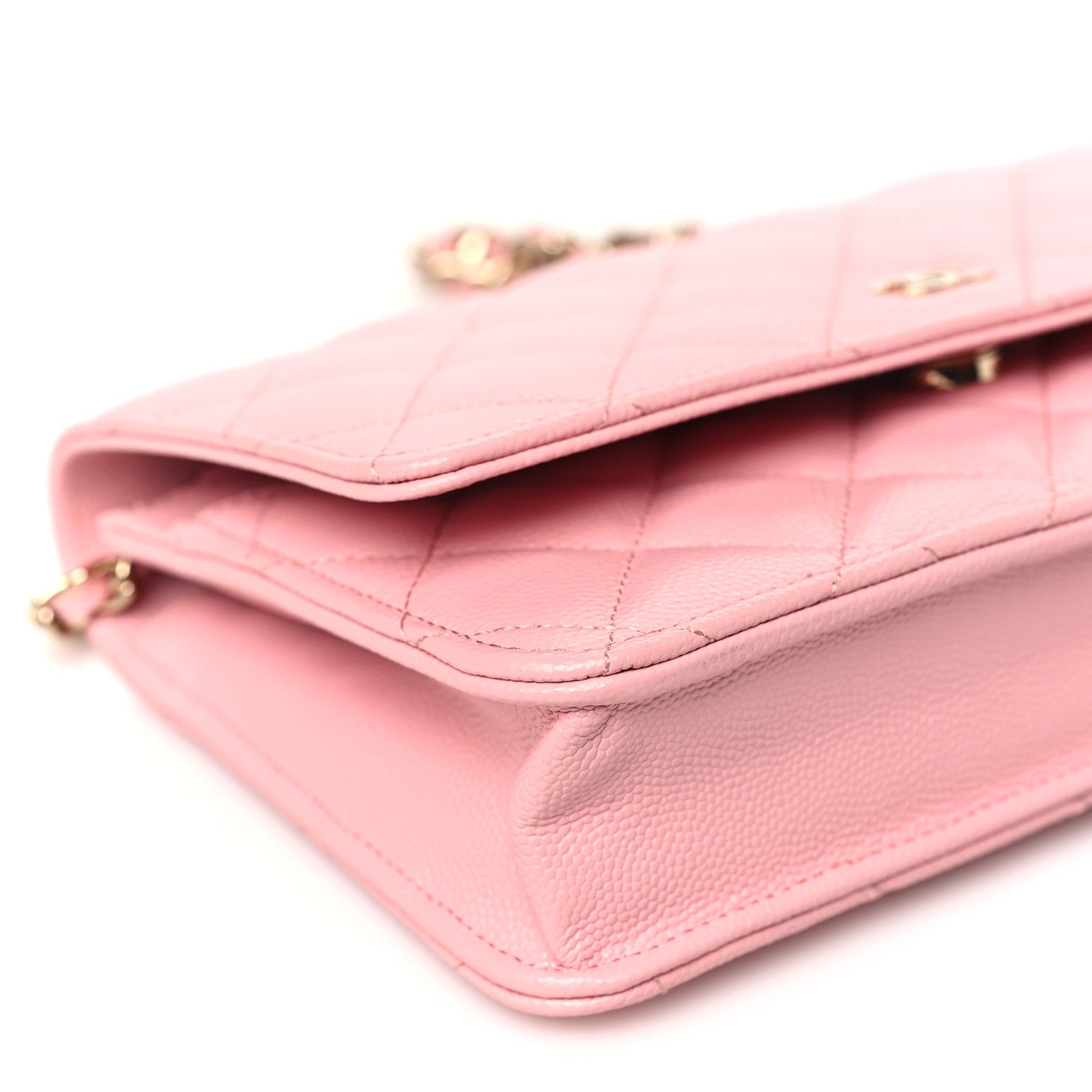 Chanel Caviar Quilted Wallet on Chain WOC Light Pink 10 of 11