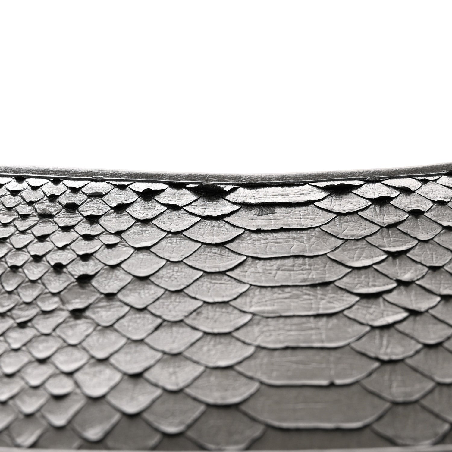 Chanel Metallic Snakeskin Small Gabrielle Hobo Pewter 11 of 12