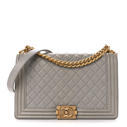 Chanel Caviar Quilted New Medium Boy Flap Grey 1 of 12