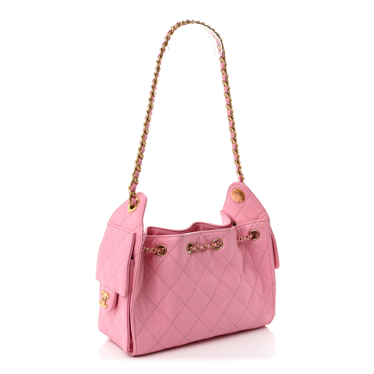 Chanel Caviar Quilted Mini Chanel 25 Handbag Light Pink 3 of 9