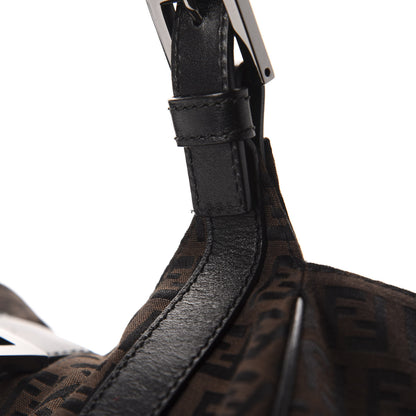 Fendi Zucchino Shoulder Bag Dark Brown 9 of 11