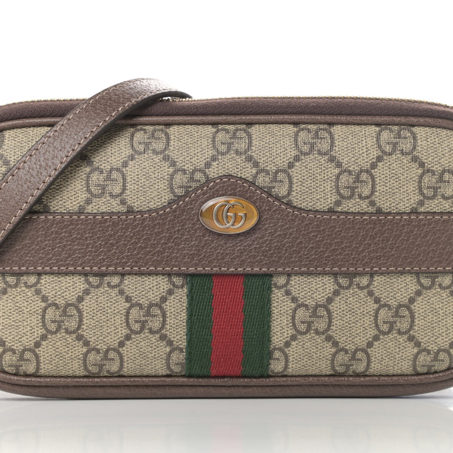GG Supreme Monogram Web Mini Ophidia GG Bag Brown