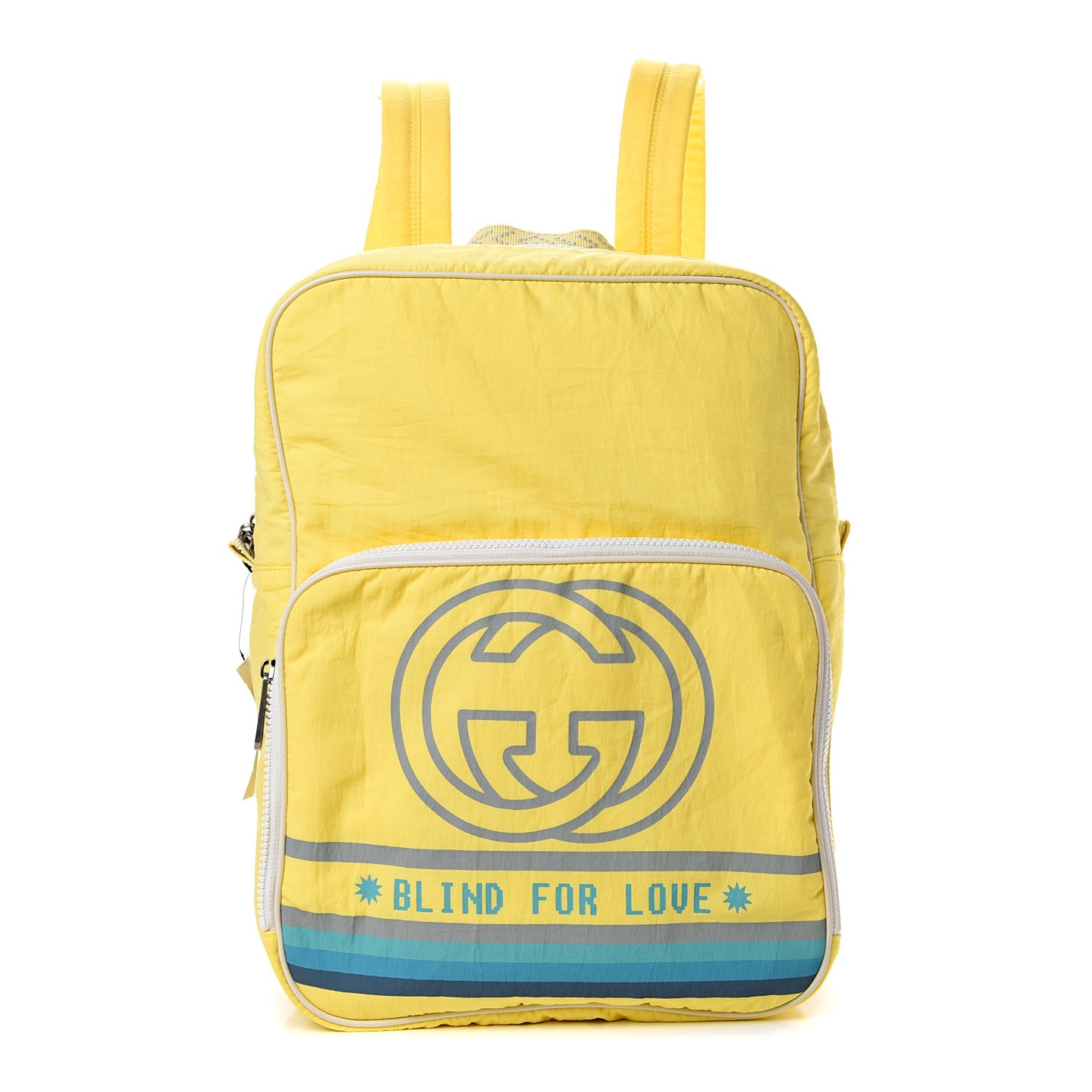 Nylon Twill Blind For Love Interlocking G Backpack Pastel Yellow Multicolor