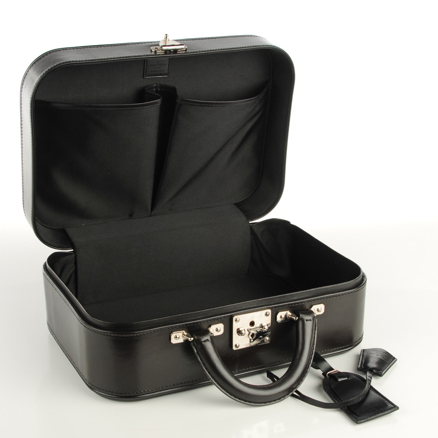Louis Vuitton Monogram Glace Valisette MM Case Black 5 of 7