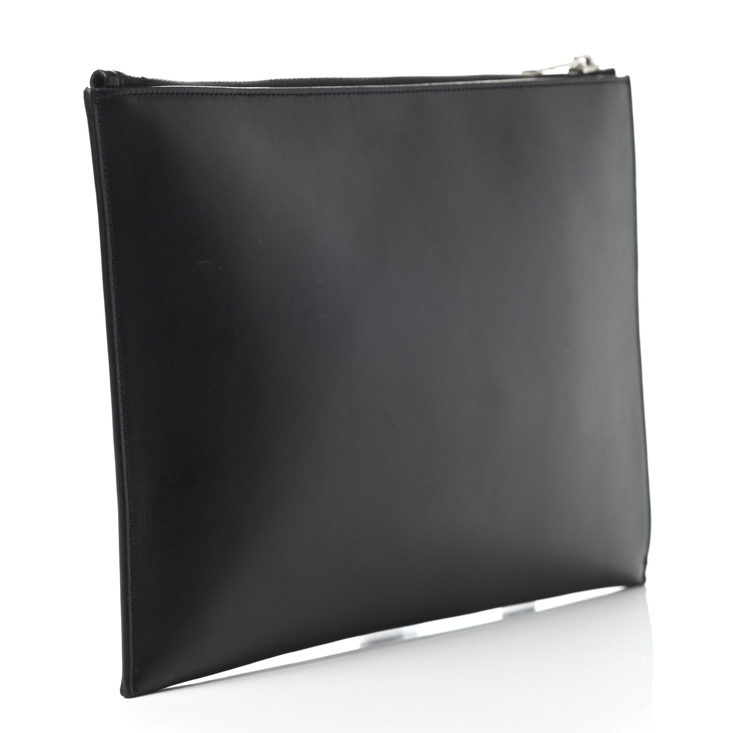 Calfskin Embroidered iPad Pouch Black
