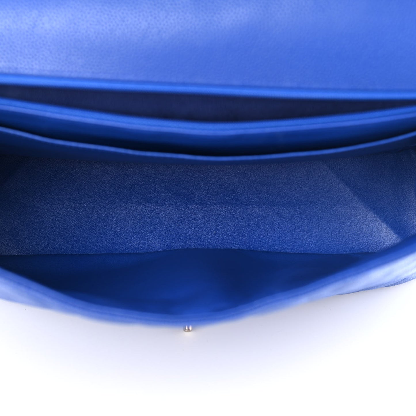 Caviar Quilted Maxi Single Flap Blue