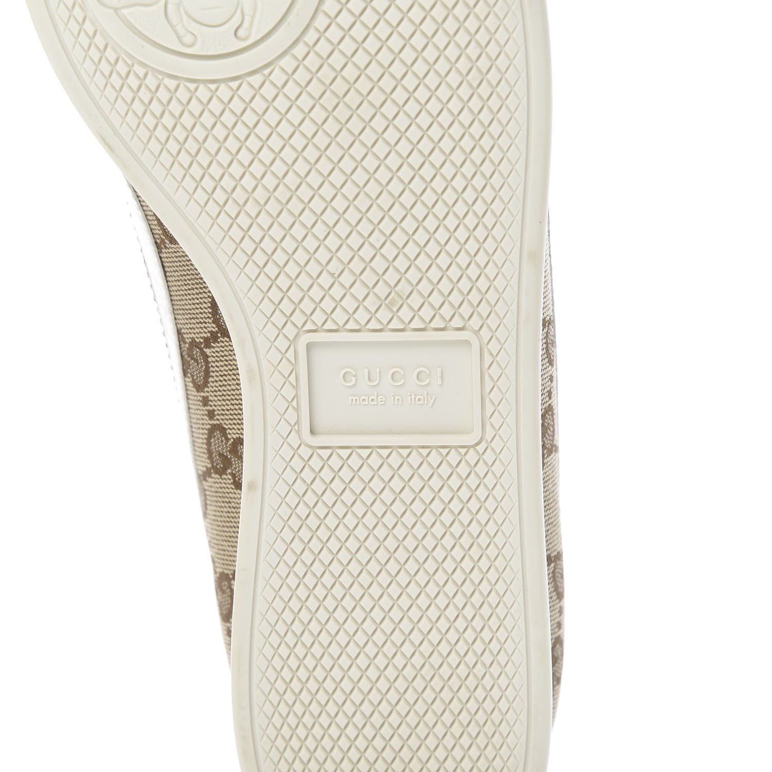 Gucci Suede Monogram Web Womens Falacer Sneakers 42 Nocciola Beige Mystic White Hibiscus Red 7 of 10