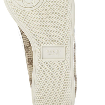 Gucci Suede Monogram Web Womens Falacer Sneakers 42 Nocciola Beige Mystic White Hibiscus Red 7 of 10