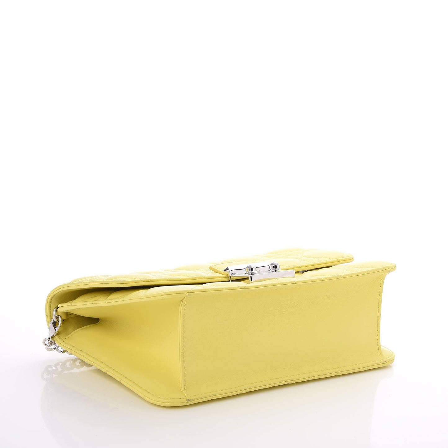 Lambskin Cannage Miss Dior Promenade Pouch Citron