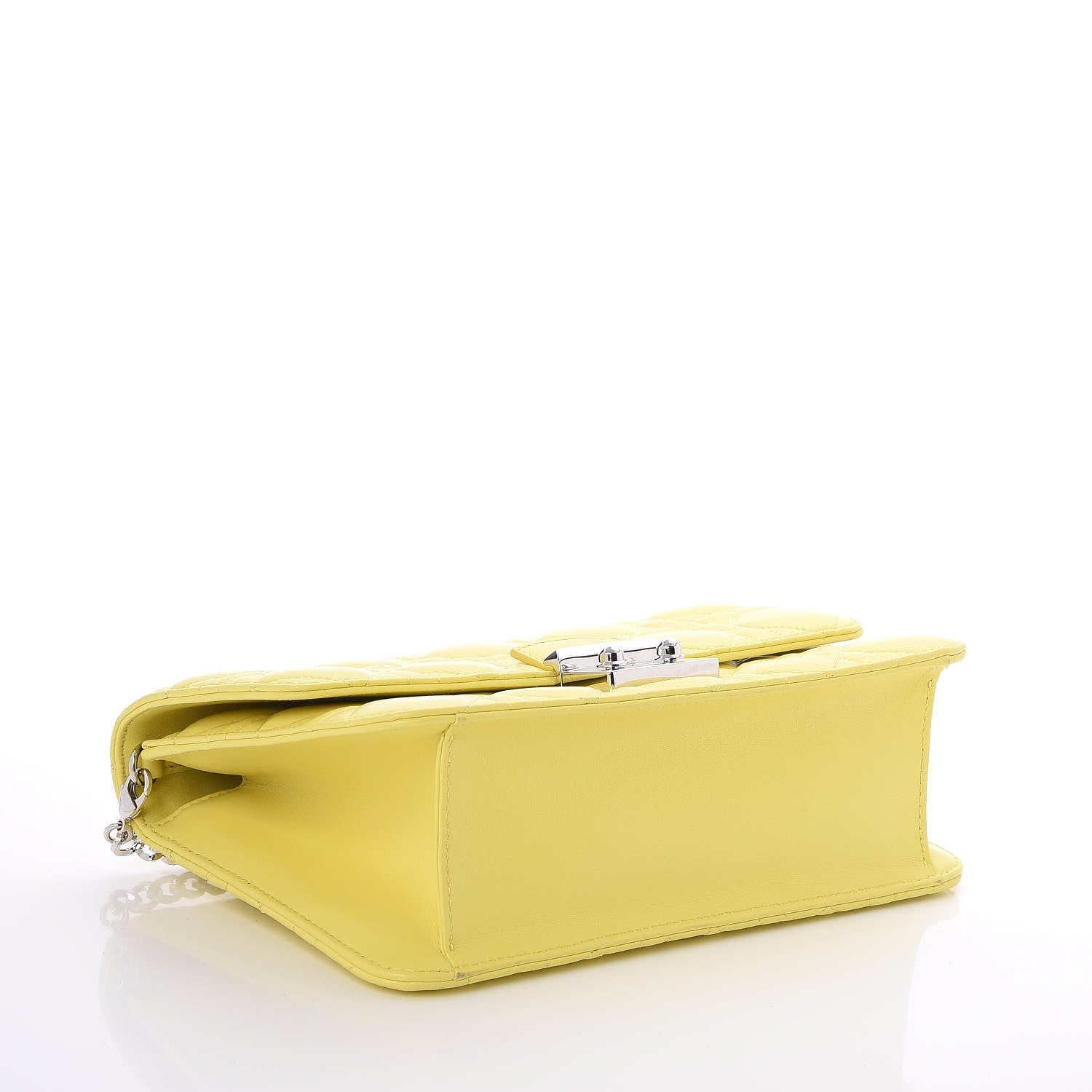 Christian Dior Lambskin Cannage Miss Dior Promenade Pouch Citron 4 of 7