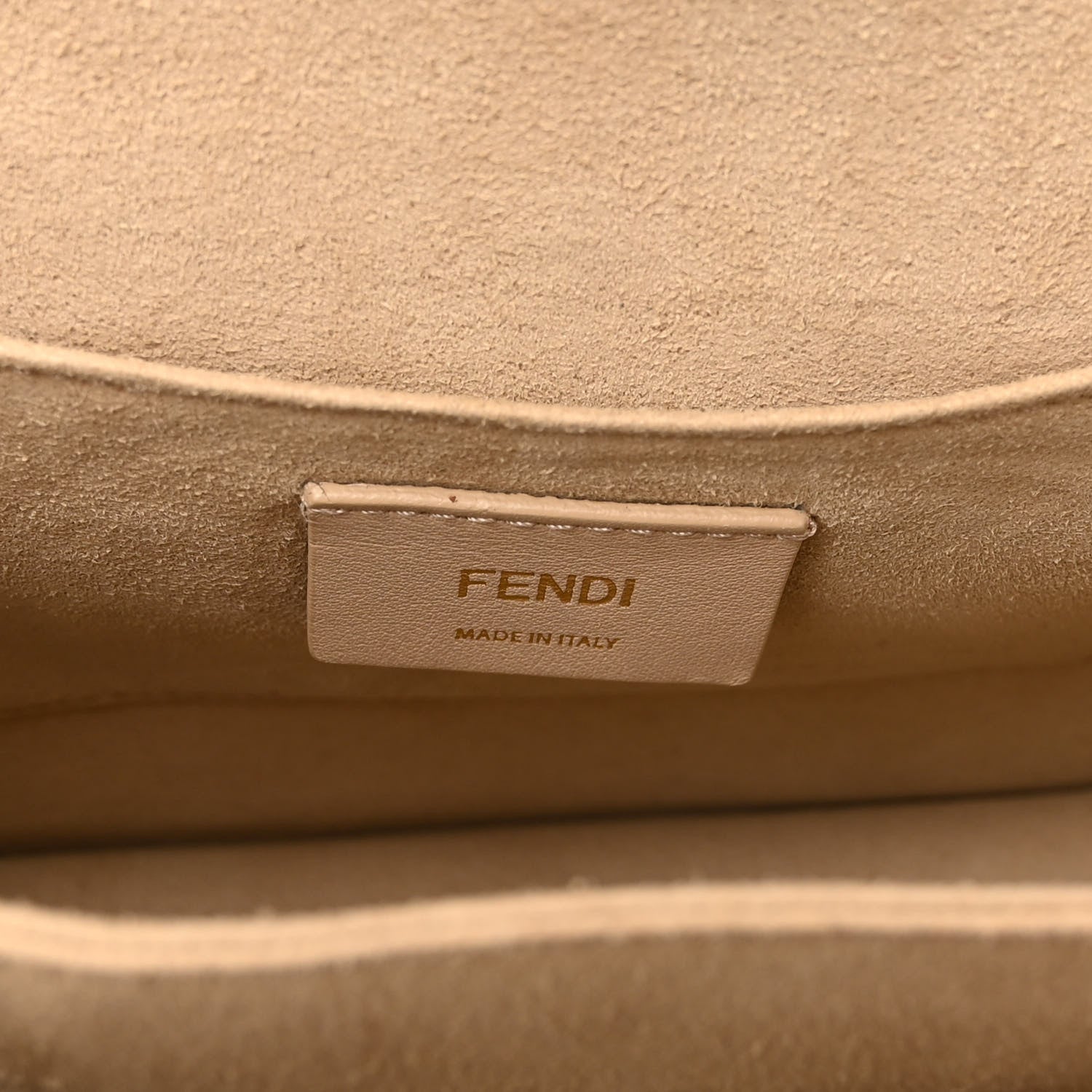 Fendi Vitello Liberty Bi-Color FF 1974 Embossed Kan I Shoulder Bag Black Maya 6 of 10