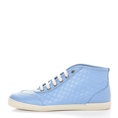 Gucci Microguccissima Mens High Top Sneakers 38.5 Mineral Blue 1 of 10