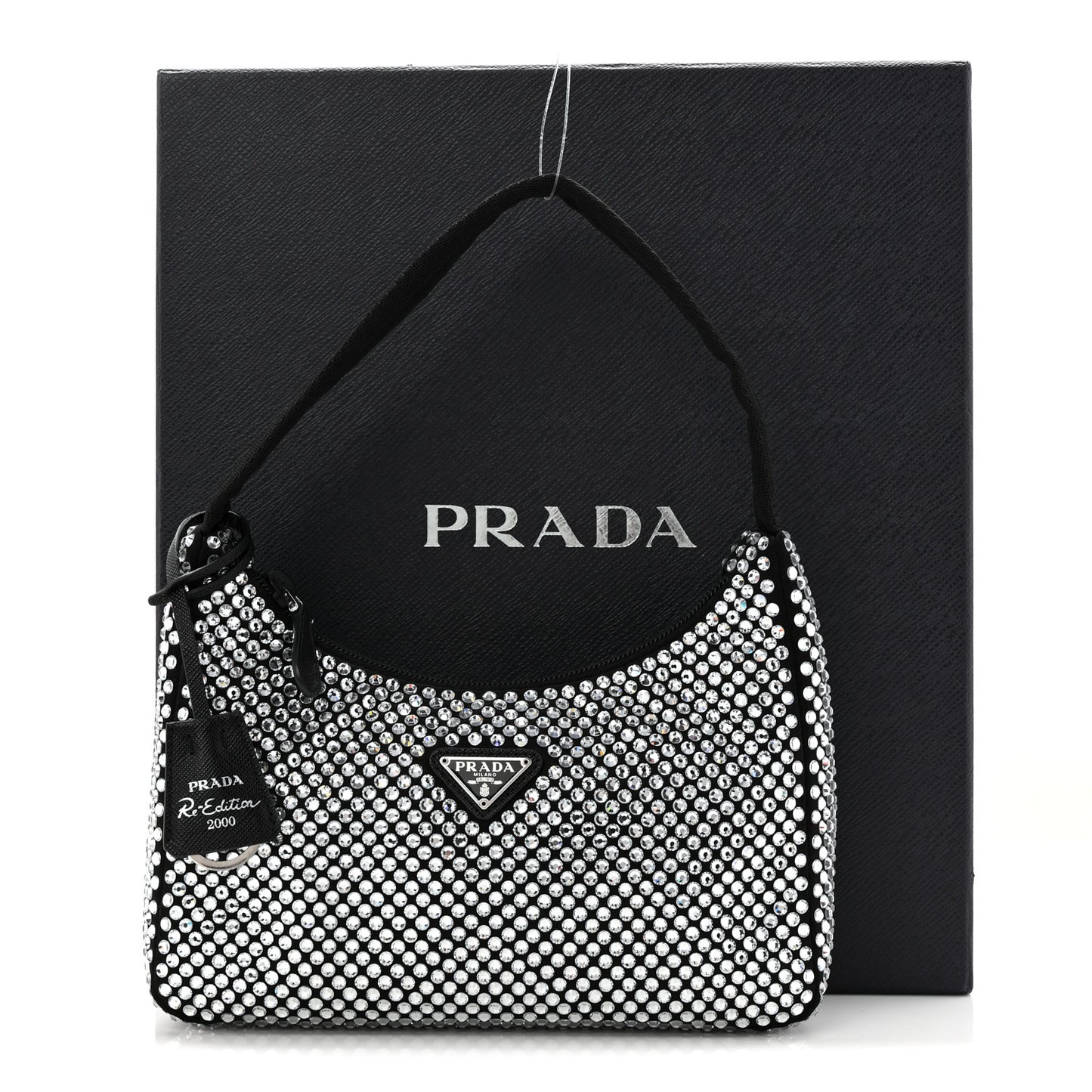 Satin Crystal Mini Re-Edition 2000 Bag Cristal