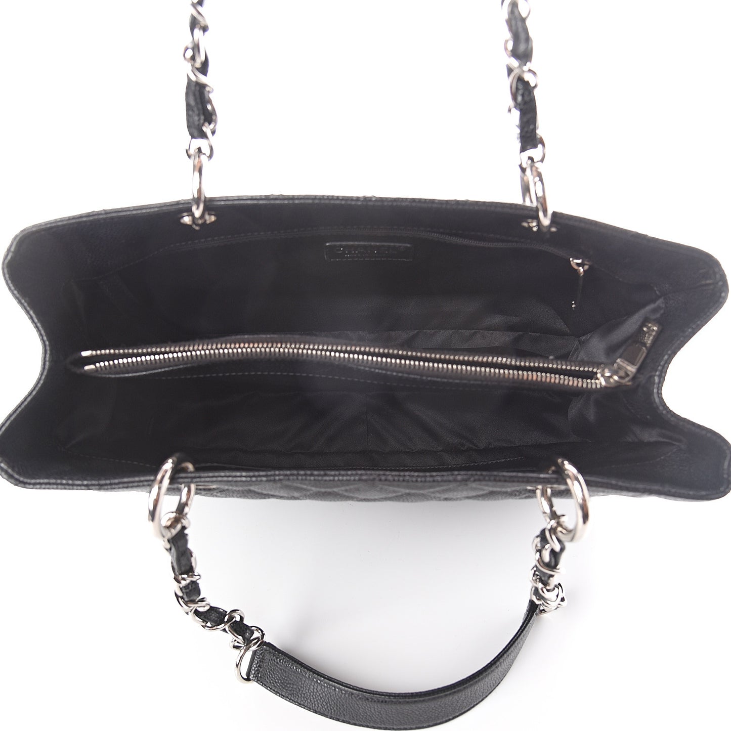 Caviar Quilted Grand Shopping Tote GST Black