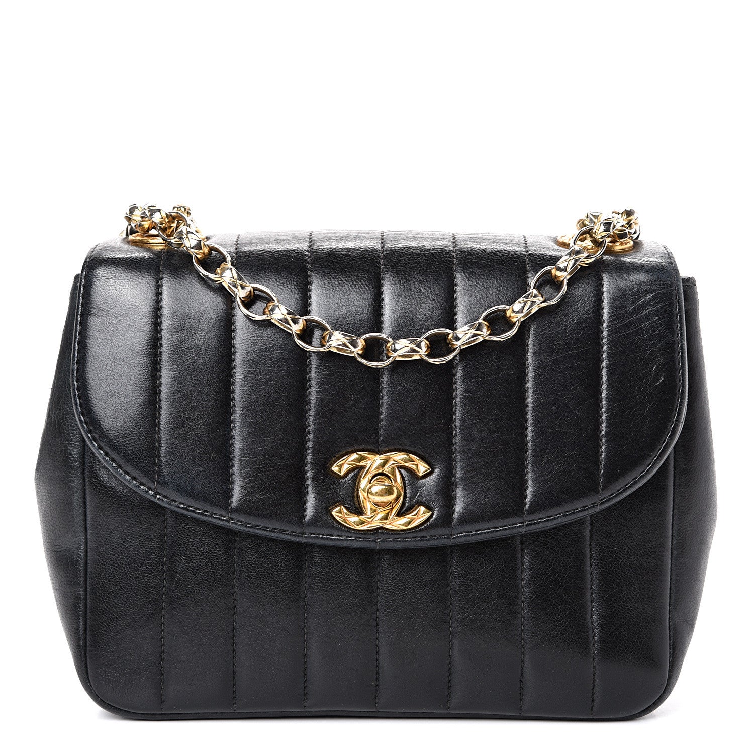 Chanel Lambskin Vertical Quilt Small Single Flap Black 1 of 20