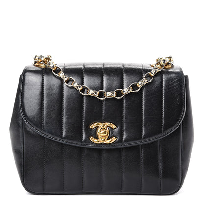 Chanel Lambskin Vertical Quilt Small Single Flap Black 1 of 20