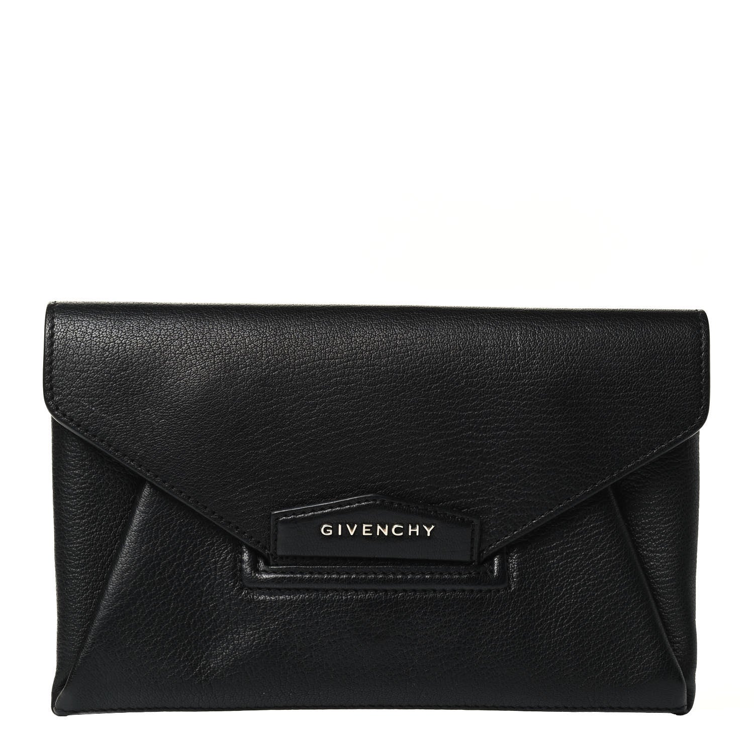 Givenchy Sugar Goatskin Medium Antigona Envelope Clutch Black 1 of 4