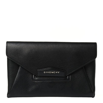 Givenchy Sugar Goatskin Medium Antigona Envelope Clutch Black 1 of 4