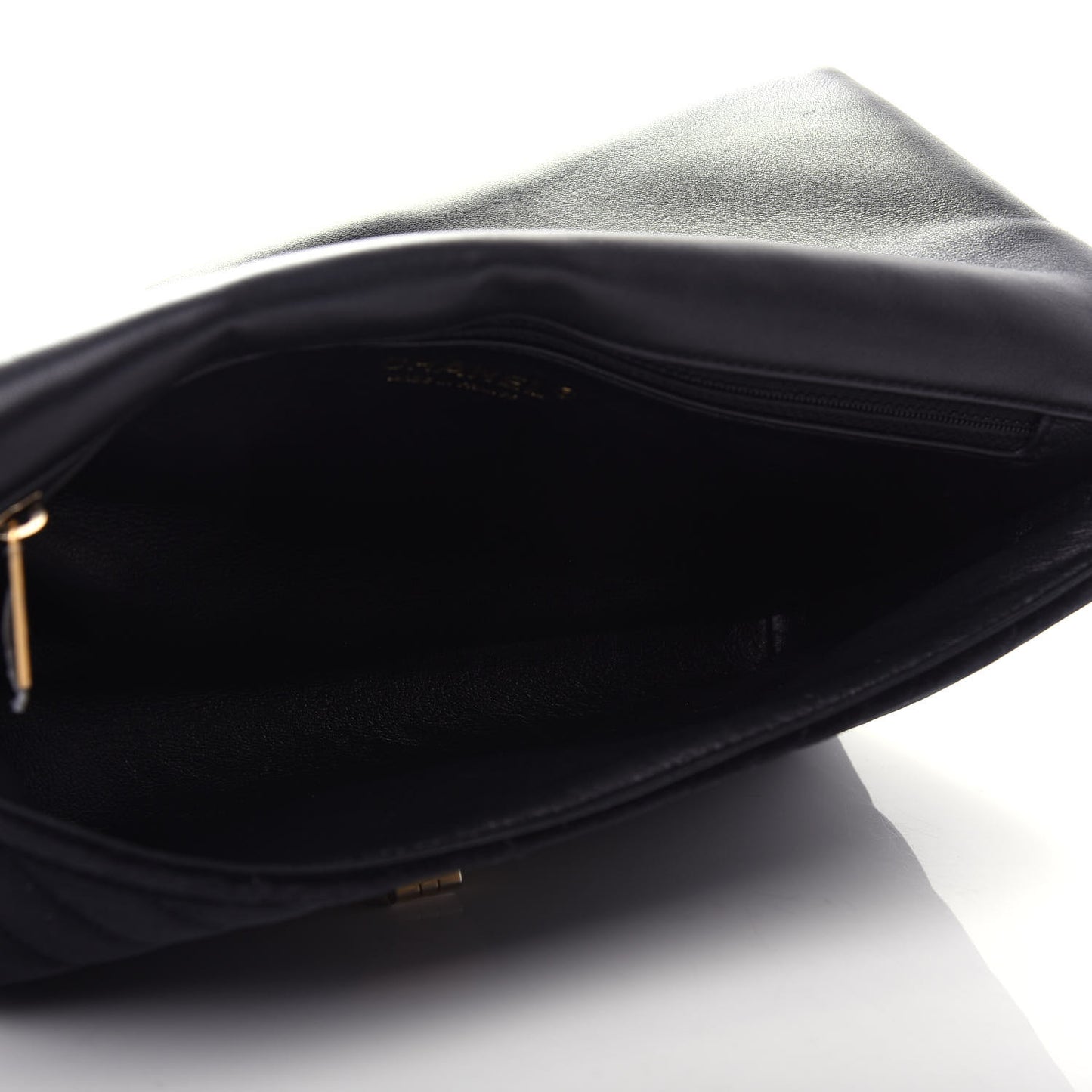 Velvet Chevron Quilted Reissue 2.55 Clutch Black
