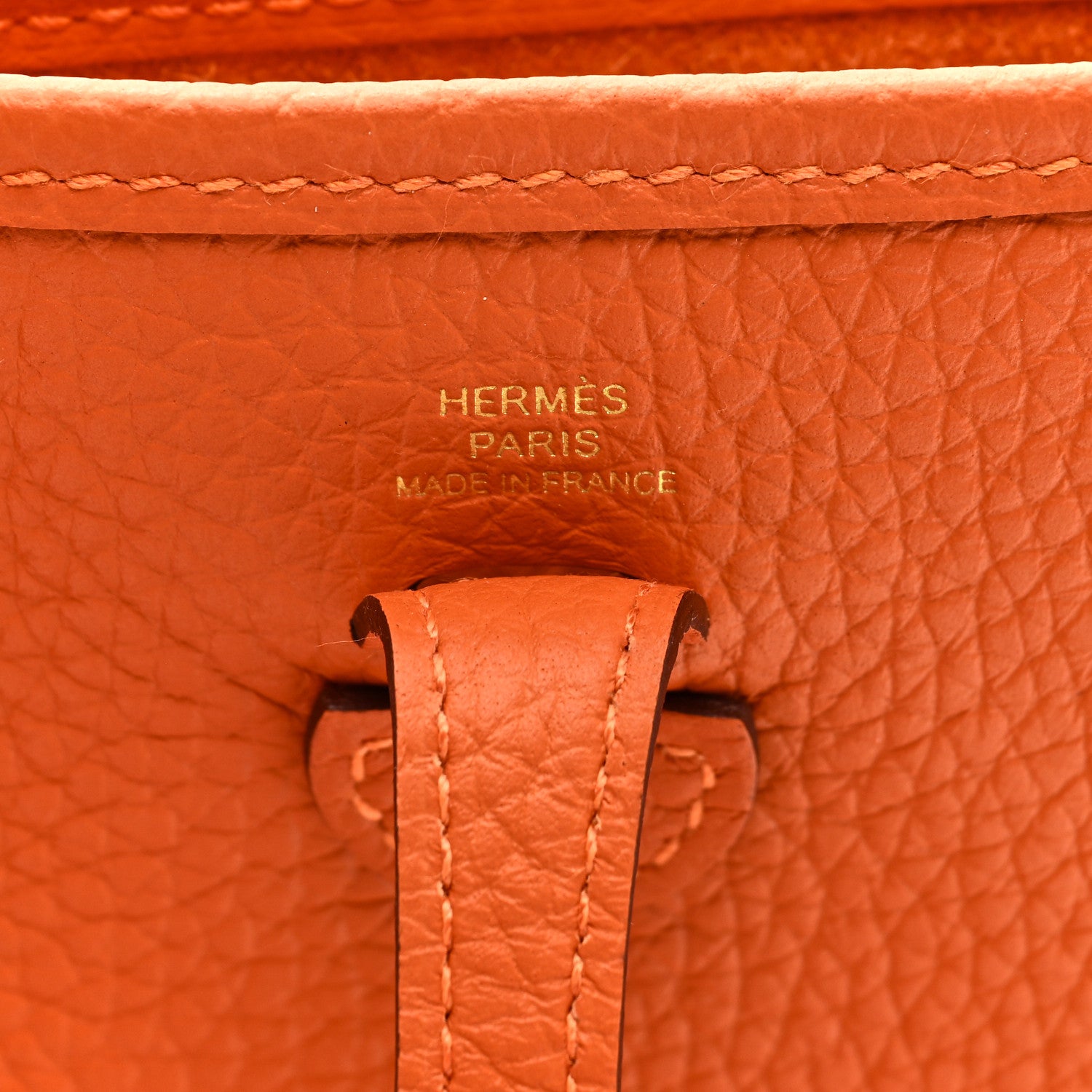 Hermes Taurillon Clemence Evelyne TPM Orange 5 of 9