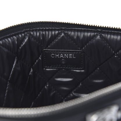 Chanel Lambskin Quilted Medium Boy Cosmetic Case Black 6 of 8