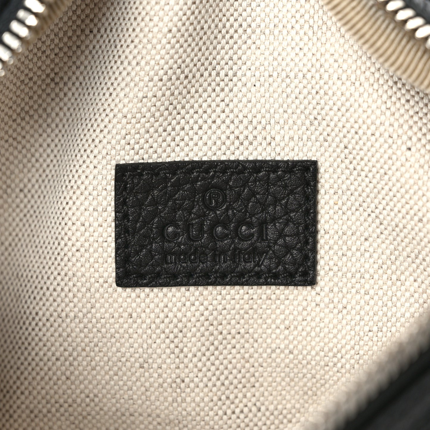 Piuma Calfskin Jumbo GG Embossed Small Belt Bag Black
