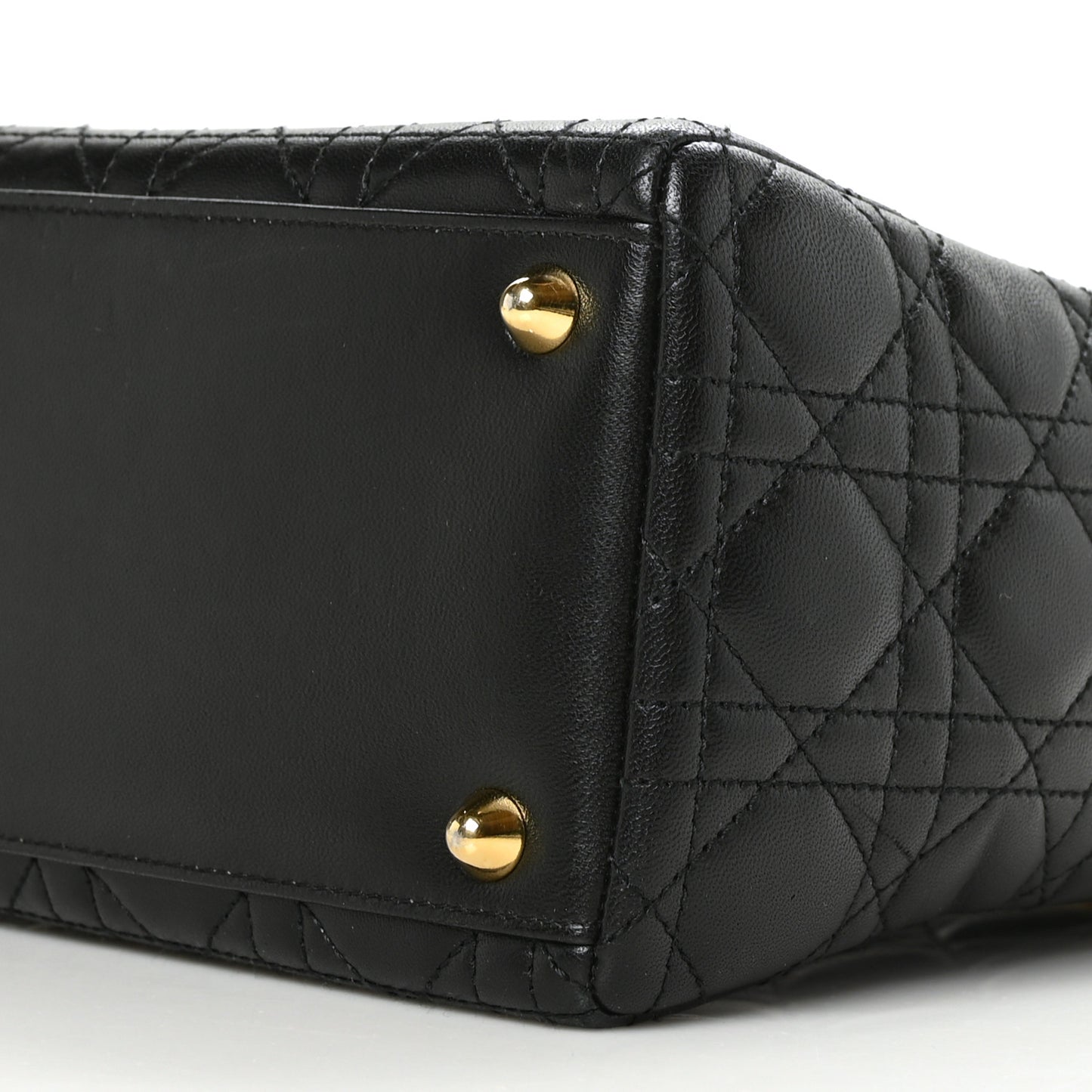 Lambskin Cannage Large Lady Dior Black