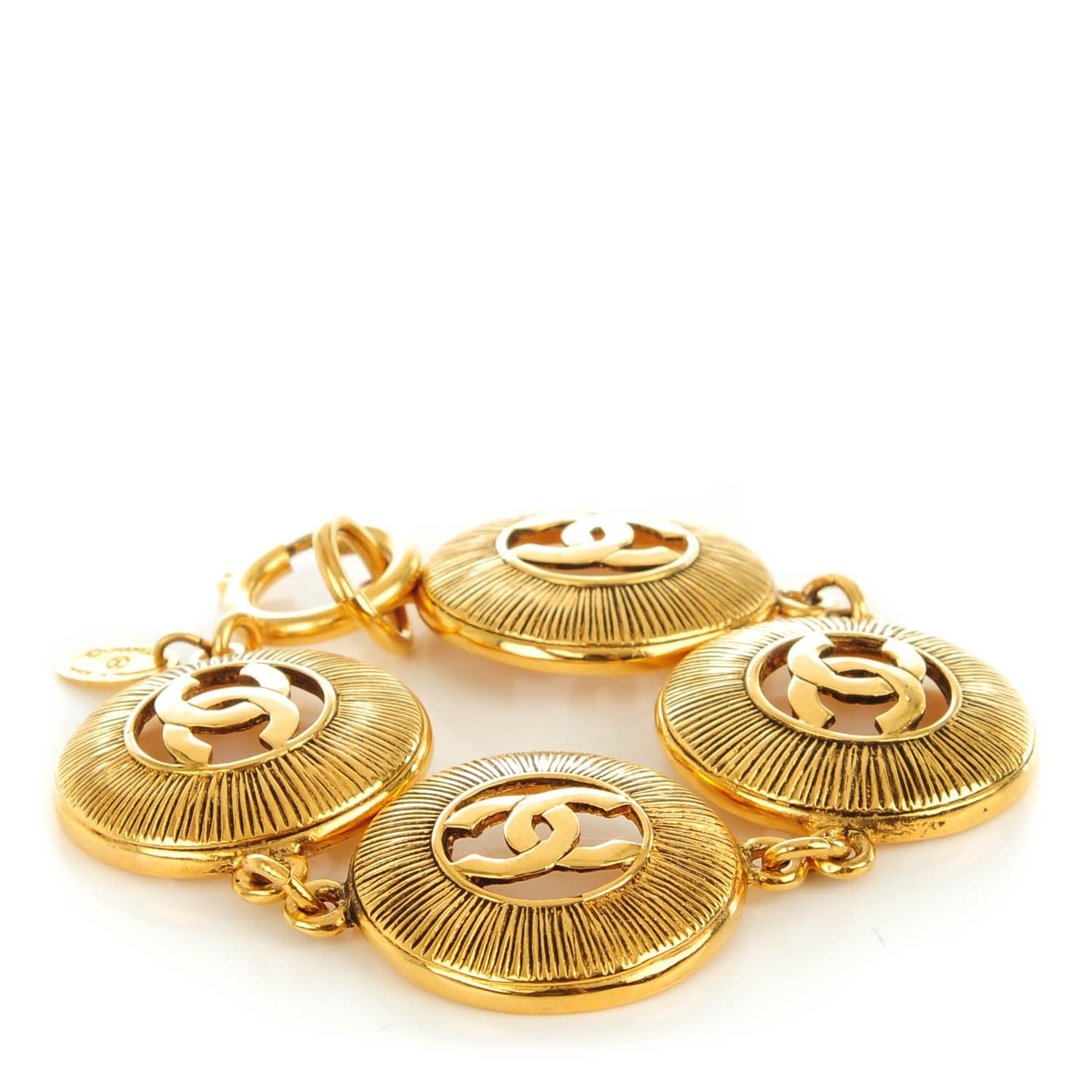 Chanel CC Medallion Bracelet Gold 1 of 6