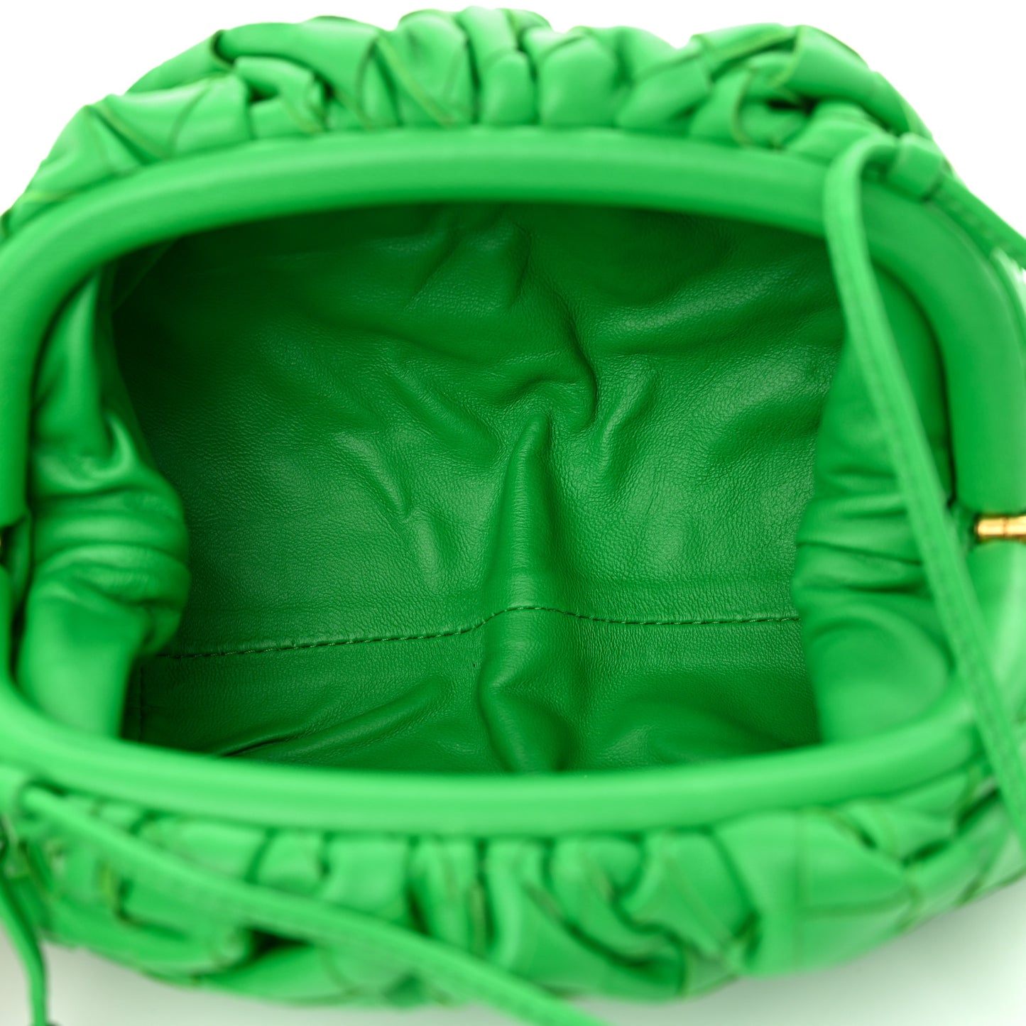 Nappa Intrecciato The Mini Pouch Clutch Parakeet