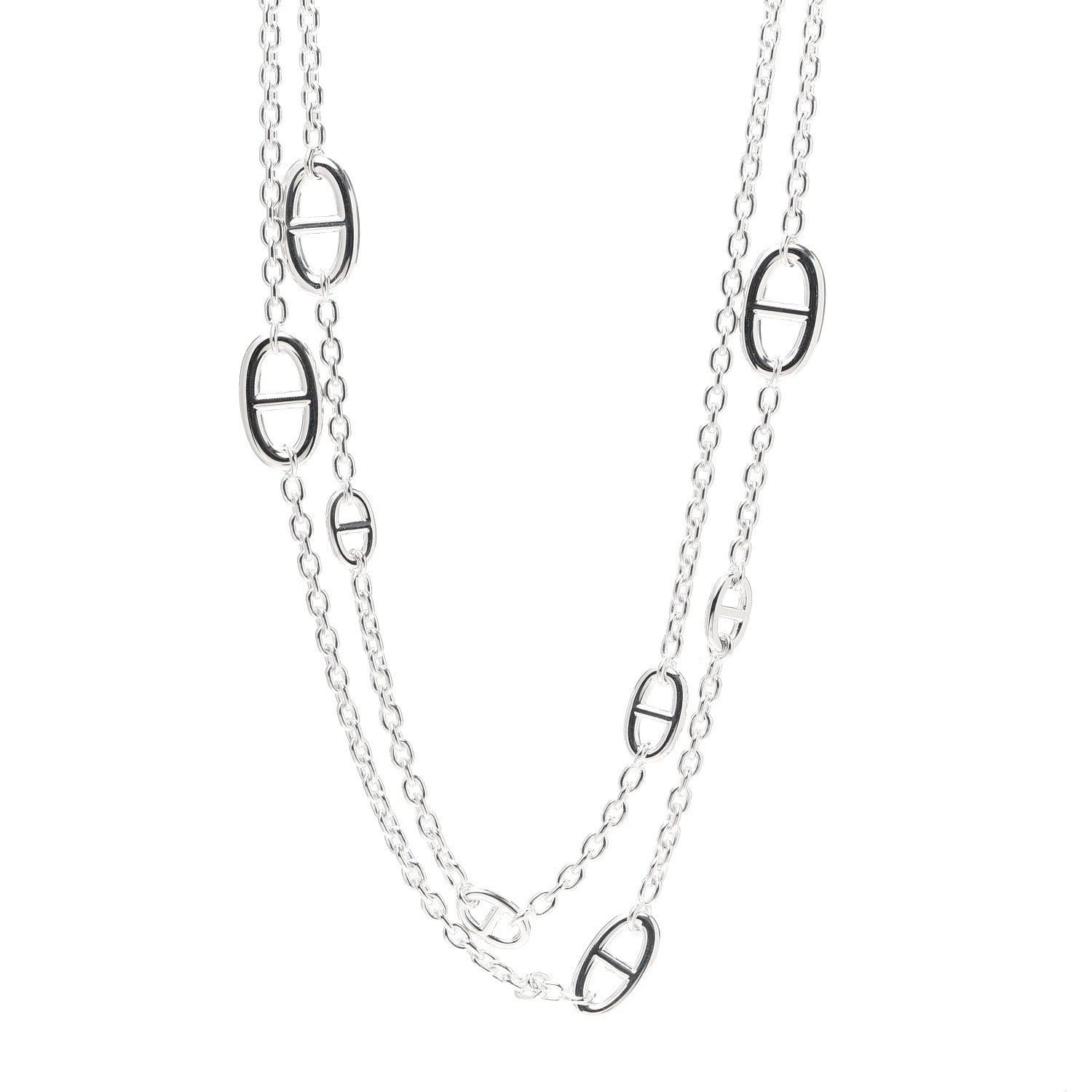 Hermes Sterling Silver Farandole Necklace 120 1 of 5