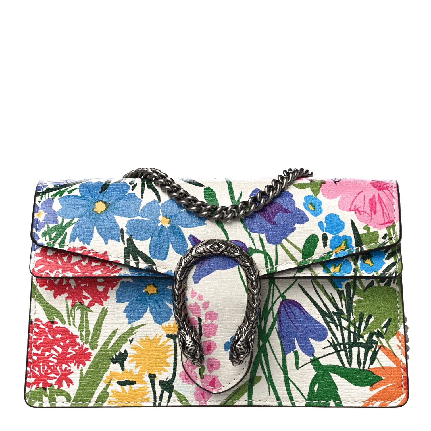 Gucci X KEN SCOTT New Shangai Calfskin Jardin D'Avril Floral Print Super Mini Dionysus Shoulder Bag Ivory Pink 1 of 9