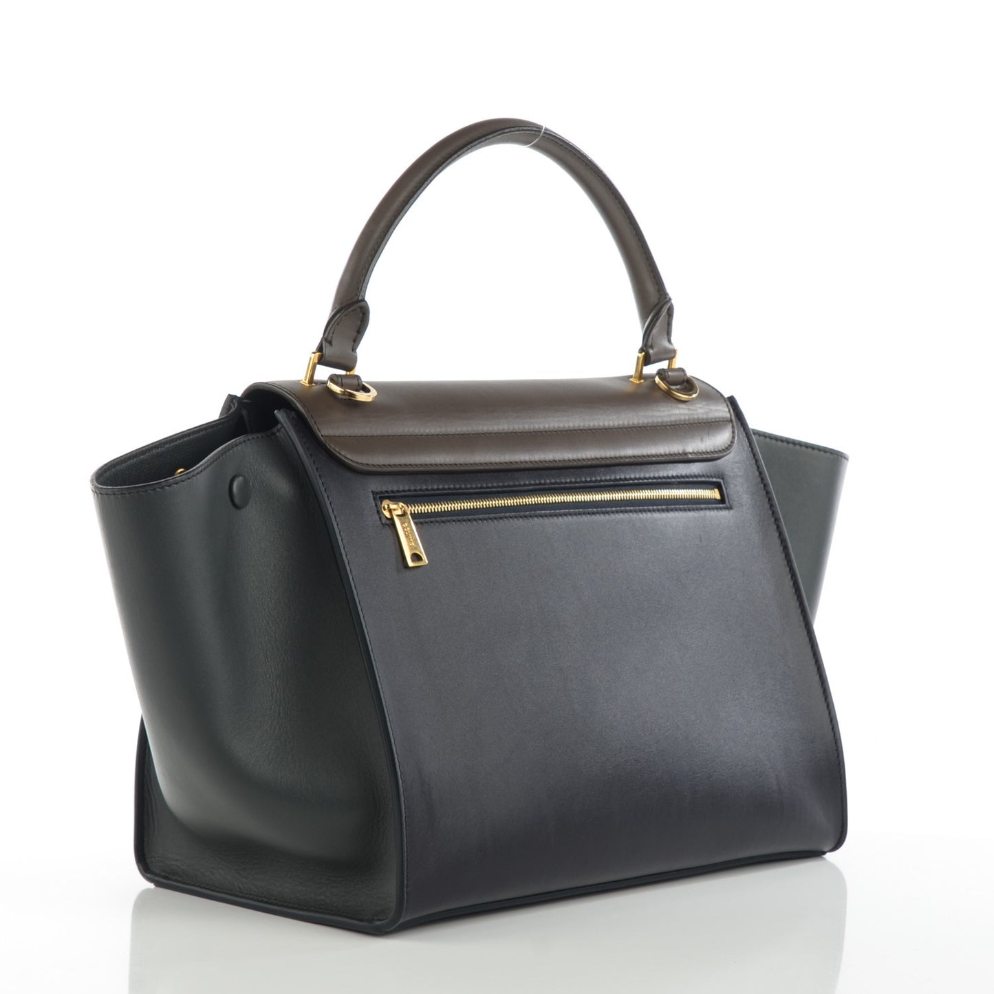 Smooth Calfskin Medium Tri-Color Trapeze Anthracite